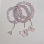 beaded bracelet set with charms