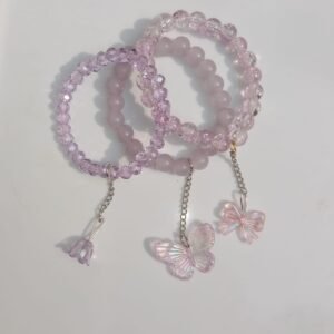beaded bracelet set with charms