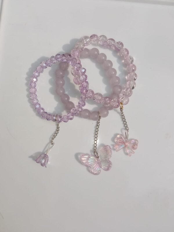 beaded bracelet set with charms