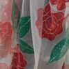 Elegant hand-painted dupatta featuring bold red flowers