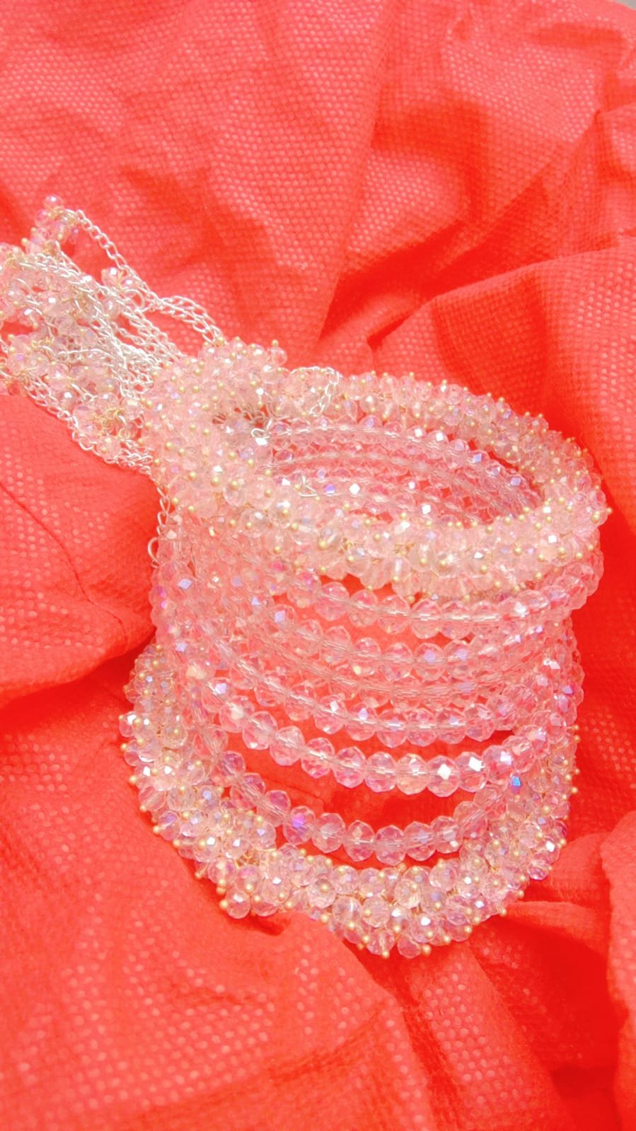 pink gajra bracelet set - Image 2